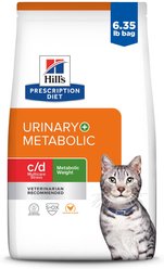 Hill's Prescription Diet c/d Multicare Stress + Metabolic Chicken Flavor Dry Cat Food, 6.35-lb bag