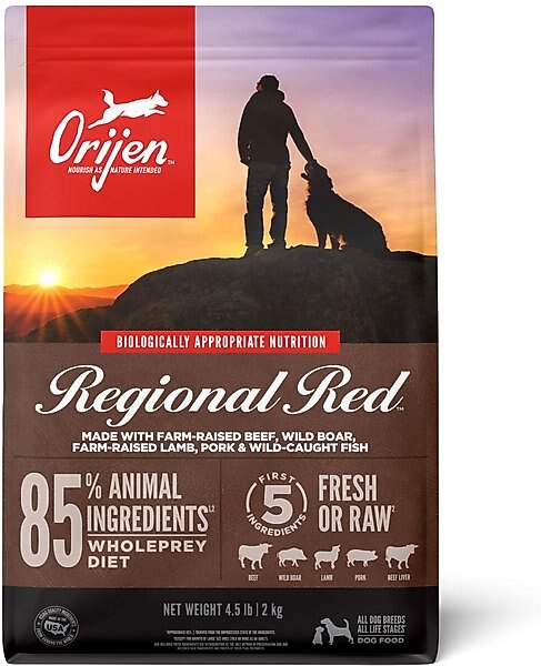 ORIJEN Regional Red Grain-Free Dry Dog Food, 4.5-lb bag slide 1 of 8