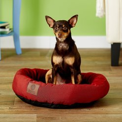 American Kennel Club AKC Casablanca Bolster Cat & Dog Bed, Red