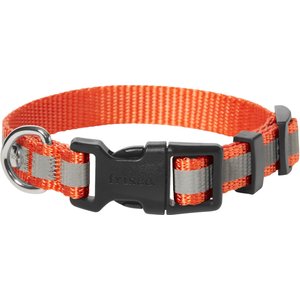 Frisco Nylon Reflective Dog Collar, Orange, Extra Small
