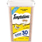 Temptations Classic Tasty Chicken Flavor Soft & Crunchy Cat Treats, 30-oz tub