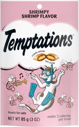 Temptations Classic Shrimpy Shrimp Flavor Soft & Crunchy Cat Treats, 3-oz bag