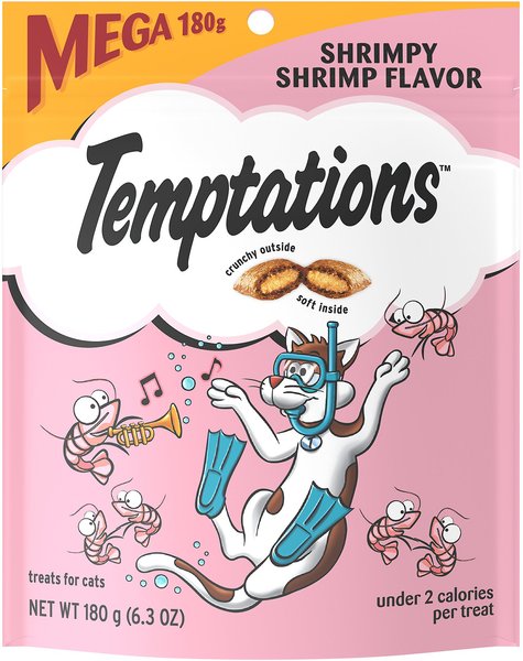 Temptations Classic Shrimpy Shrimp Flavor Soft & Crunchy Cat Treats, 6.3-oz bag slide 1 of 8