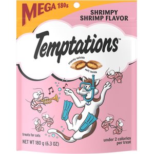 Temptations Classic Shrimpy Shrimp Flavor Soft & Crunchy Cat Treats, 6.3-oz bag