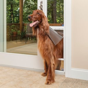 PetSafe Sliding 81-in Glass Pet Door, White, Large, Tall