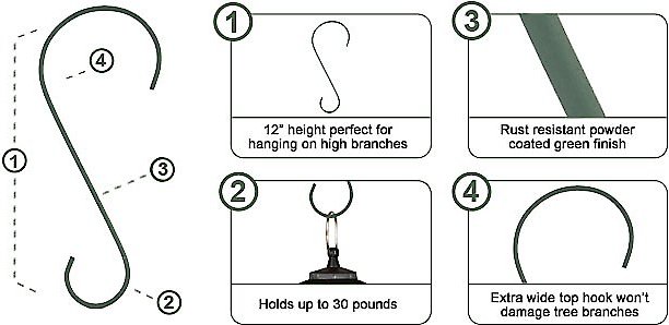 PERKY-PET Metal Hook Feeder Hanger, 12-in, 1 count - Chewy.com