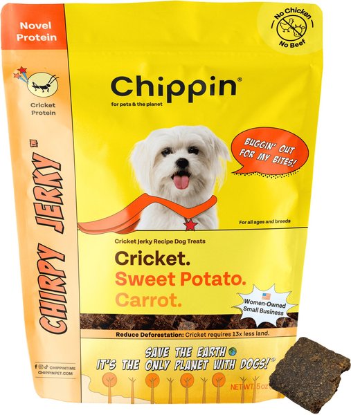 Chippin Chirpy Jerky Cricket Sweet Potato Carrot Grain Free Soft