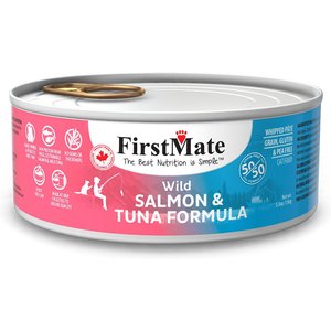 Firstmate 50/50 Salmon & Tuna Formula Grain-Free Canned Cat Food, 5.5-oz, case of 24