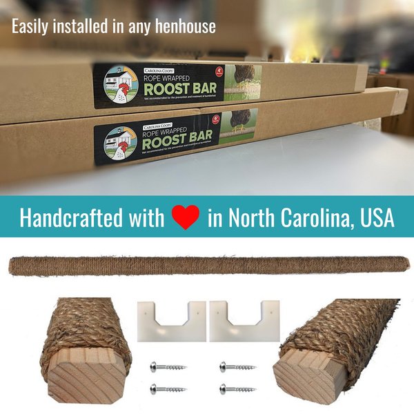 Carolina Coops Rope Wrapped Roost Bar