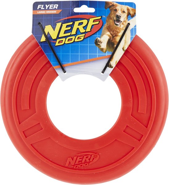 Nerf Dog Feeder Tire Dog Toy, Blue/Red, 2 count