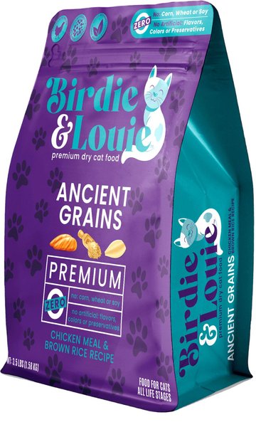 BIRDIE LOUIE Chicken Brown Rice Dry Cat Food 3.5 lb bag