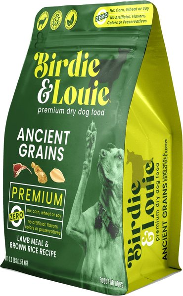 BIRDIE LOUIE Lamb Brown Rice Dry Dog Food 3.5 lb bag Chewy