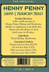 Henny Penny Shrimp & Mealworm Medley Treats, 10-oz bag slide 2 of 5