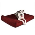 Big Barker 7" Headrest Orthopedic Pillow Dog Bed with Removable Cover, Burgundy, Giant
