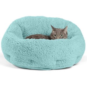 BEST FRIENDS BY SHERI Calming Bolster Cat & Dog Bed, Blue - Chewy.com