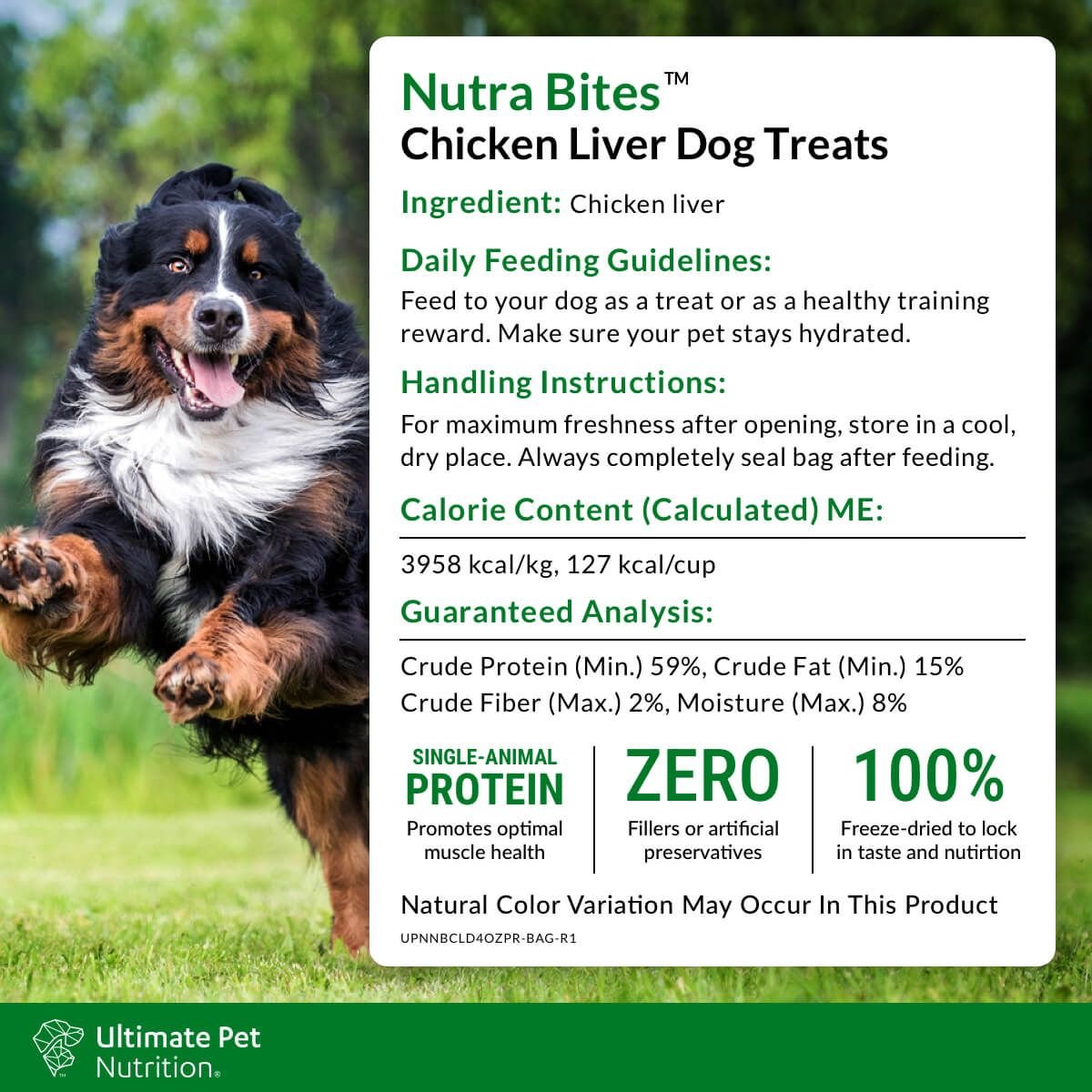 ULTIMATE PET NUTRITION Nutra Bites FreezeDried Raw Chicken Liver Dog
