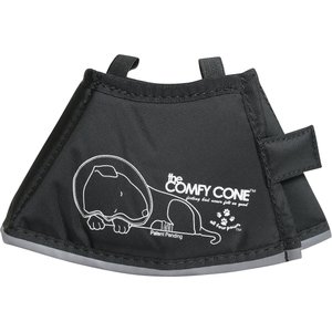 All Four Paws Comfy Cone E-Collar for Dogs & Cats, Black, X-Small