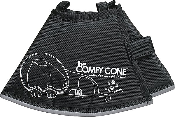 All Four Paws Comfy Cone E-Collar for Dogs & Cats, Black, Small slide 1 of 11