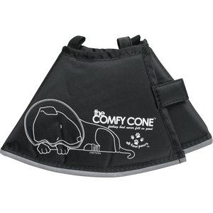 Comfy Cone E-Collar for Dogs & Cats, Black, Small