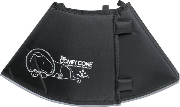 Comfy Cone E-Collar for Dogs & Cats, Black, Medium slide 1 of 9
