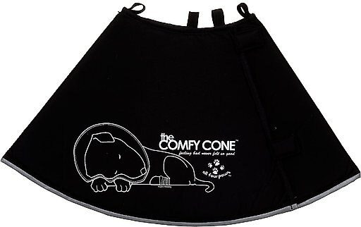 All Four Paws Comfy Cone E-Collar for Dogs & Cats, Black, X-Large