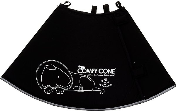 All Four Paws Comfy Cone E-Collar for Dogs & Cats, Black, X-Large slide 1 of 9