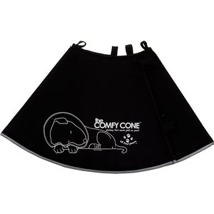 Comfy Cone E-Collar for Dogs & Cats, Black, X-Large