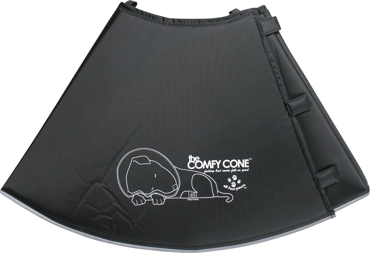 ALL FOUR PAWS Comfy Cone E-Collar for Dogs & Cats, Black, XX-Large 