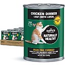 Dave's Pet Food Naturally Healthy Chicken Dinner Formula Pate Grain-Free Canned Wet Cat Food, 22-oz can, case of 12