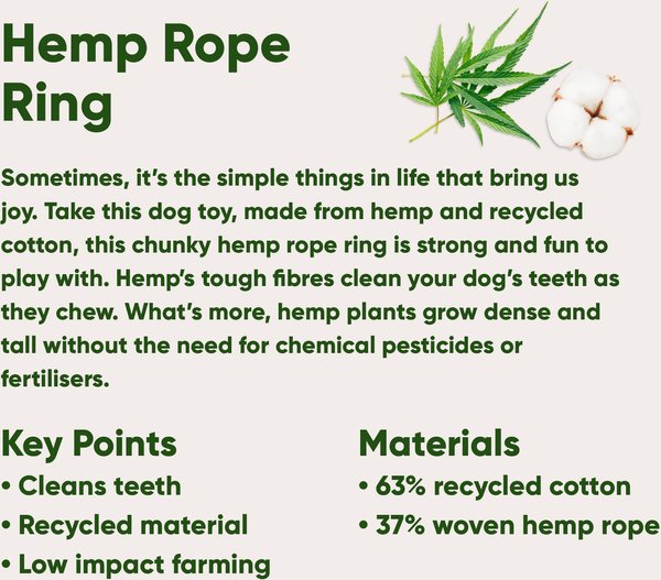Beco Pets Hemp Ball Tough Dog Toy, Brown, Small