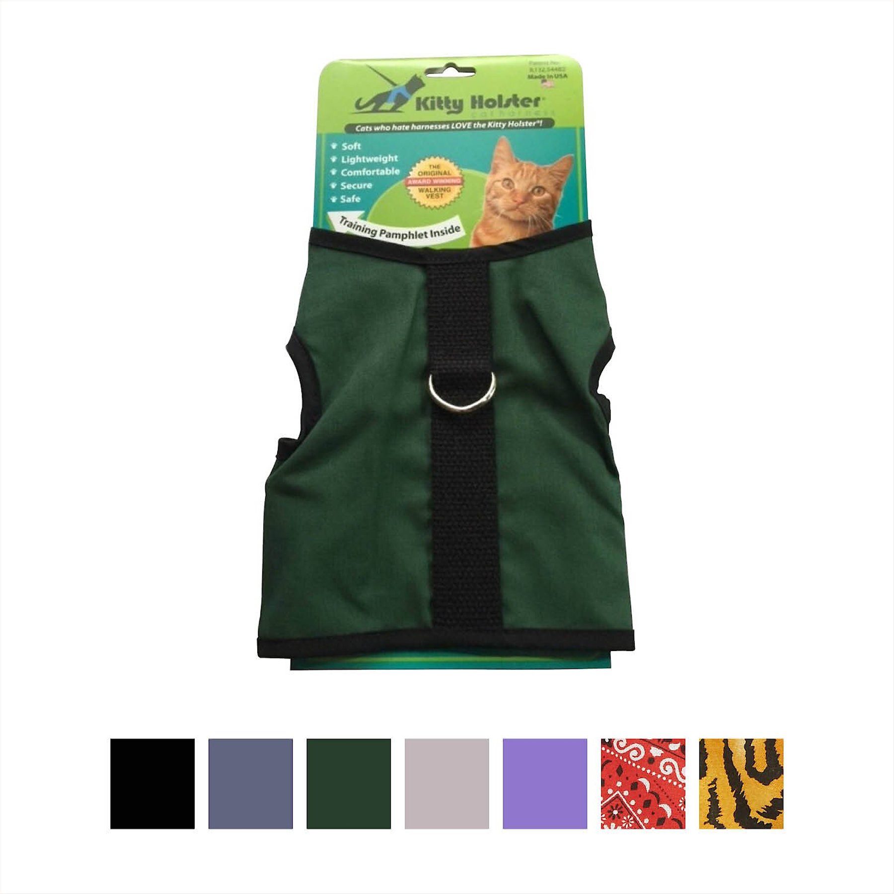 Kitty Holster Cat Harness Green XL