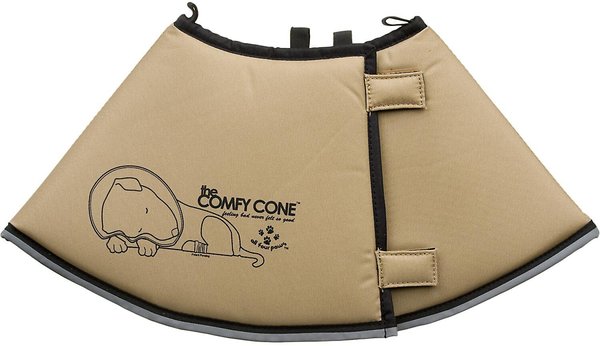 All Four Paws Comfy Cone E-Collar for Dogs & Cats, Tan, Medium slide 1 of 7