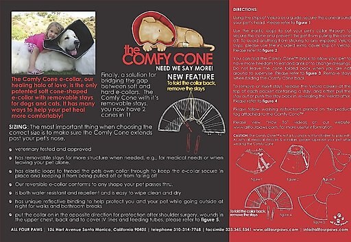 All Four Paws Comfy Cone E-Collar for Dogs & Cats, Tan, Large