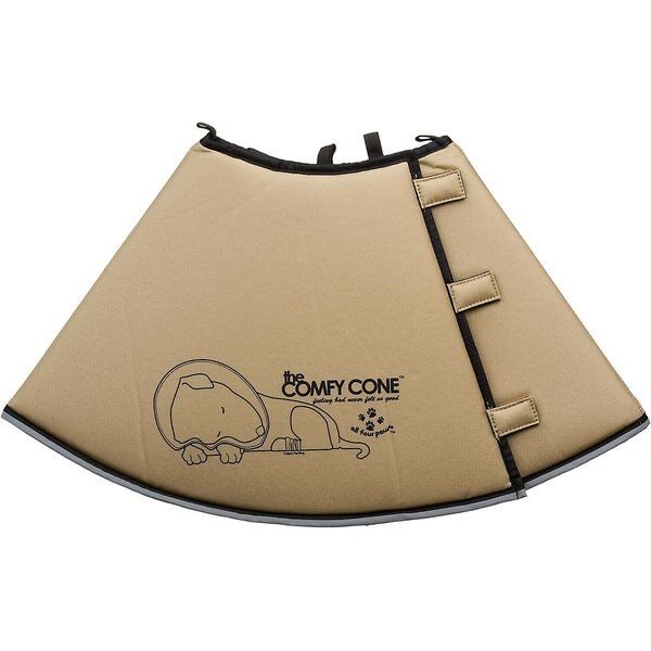ALL FOUR PAWS Comfy Cone ECollar for Dogs & Cats, Tan, XLarge