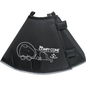 Comfy Cone Long E-Collar for Dogs & Cats, Black, Small