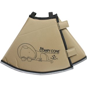 Comfy Cone Long E-Collar for Dogs & Cats, Tan, Small