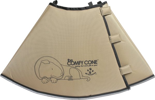 Comfy Cone Extra Long E-Collar for Dogs & Cats, Tan, Medium slide 1 of 7