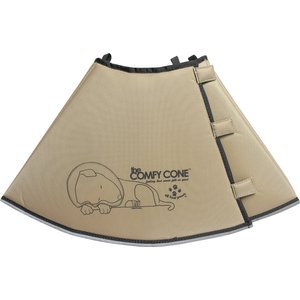 Comfy Cone Extra Long E-Collar for Dogs & Cats, Tan, Medium