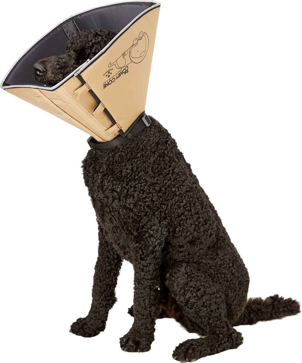 ALL FOUR PAWS Comfy Cone ECollar for Dogs & Cats, Tan, MediumExtra Long