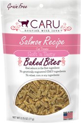 Caru Soft 'n Tasty Baked Bites Salmon Recipe Grain-Free Cat Treats, 3-oz bag