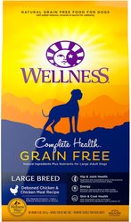 Wellness Grain-Free Complete Health Large Breed Adult Deboned Chicken & Chicken Meal Recipe Dry Dog Food, 24-lb bag