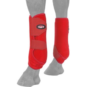 Tough-1 Extreme Vented Horse Sport Boots Set, Red, Large