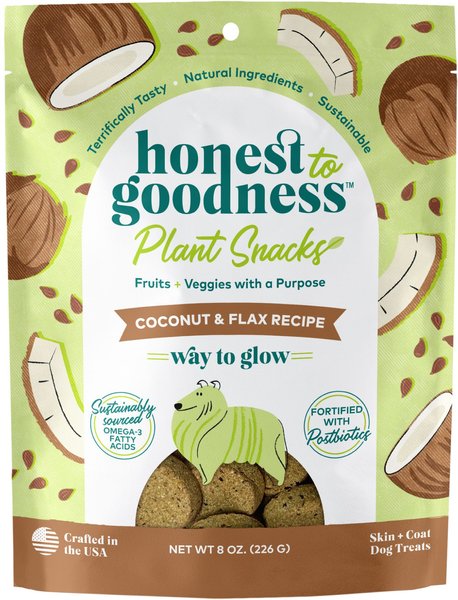 Honest To Goodness Plant Snacks Good Vibes Chamomile & Ginger Dog Treats, 8-oz bag