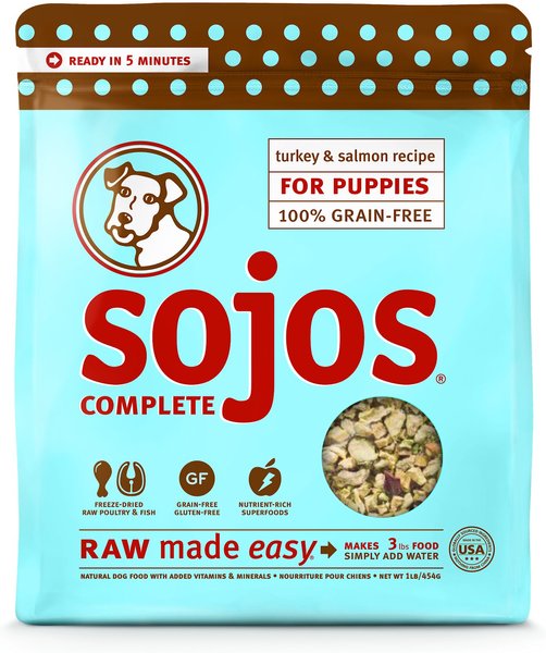 SOJOS Complete Turkey Salmon Puppy Recipe Grain Free Freeze