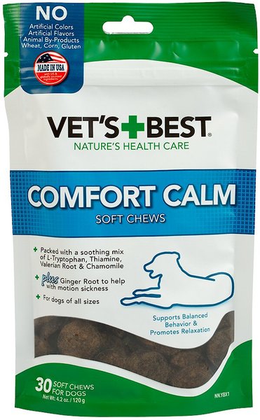 Vet's Best Comfort Calm Chicken Flavored Soft Chews Calming Supplement for Dogs, 30 count slide 1 of 8
