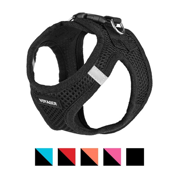 Best Pet Supplies Voyager Black Base Mesh Dog Harness, Black Trim, X-Small slide 1 of 10