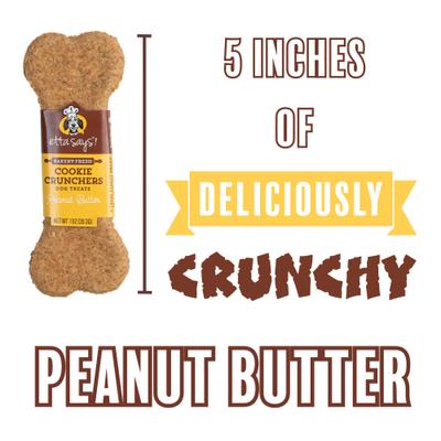 Show full view: Etta Says! Peanut Butter Cookie Crunchers Dog Treats, 24 count slide 4 of 10