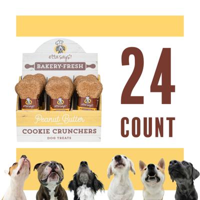 Show full view: Etta Says! Peanut Butter Cookie Crunchers Dog Treats, 24 count slide 5 of 10