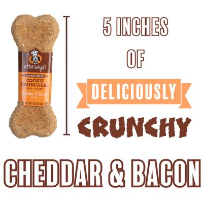 Show full view: Etta Says! Cheddar & Bacon Cookie Crunchers Dog Treats, 24 count slide 4 of 10