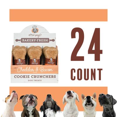 Show full view: Etta Says! Cheddar & Bacon Cookie Crunchers Dog Treats, 24 count slide 5 of 10